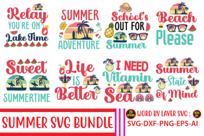 Summer SVG Bundle,Hello Sweet Summer SVG Design , Hello Sweet Summer T