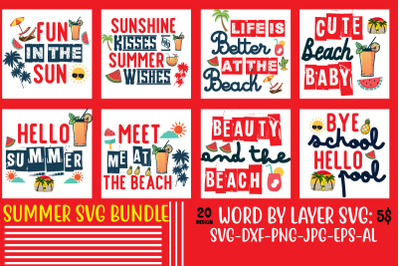 Summer SVG Bundle&2C;Hello Sweet Summer SVG Design &2C; Hello Sweet Summer T