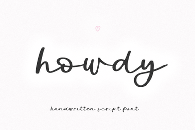 Howdy - Handwritten Script Font