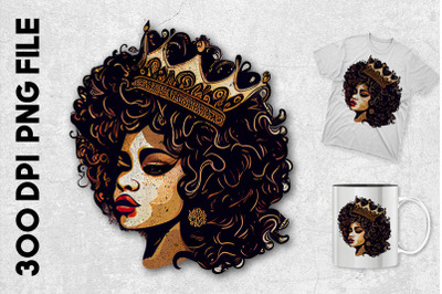 Black Woman with Gold Crown