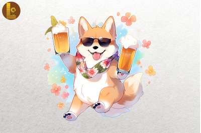 Cute Dog Loves Beer Summertime 3