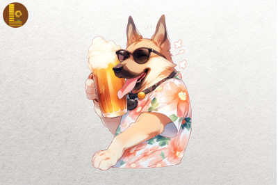 Cute Dog Loves Beer Summertime 9