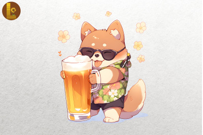 Cute Dog Loves Beer Summertime 14