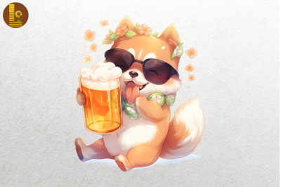 Cute Dog Loves Beer Summertime 15