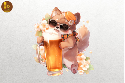 Cute Dog Loves Beer Summertime 18