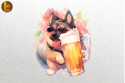 Cute Dog Loves Beer Summertime 19