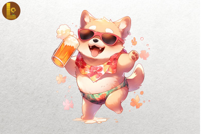 Cute Dog Loves Beer Summertime 20