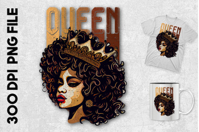 Black Queen With Crown On Her Head