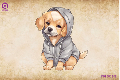 Golden Retriever Dog Wearing Hoodie