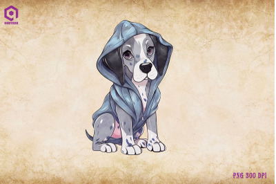 Great Dane Dog Wearing Hoodie