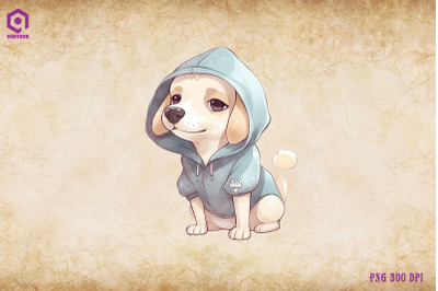 Labrador Retriever Dog Wearing Hoodie