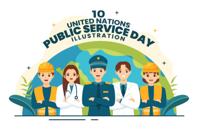 10 United Nations Public Service Day Illustration