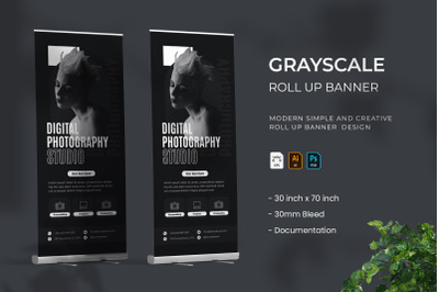 Grayscale - Roll Up Banner