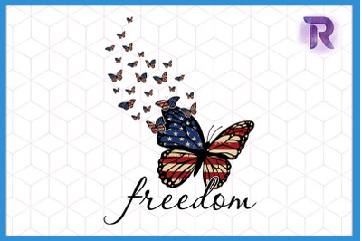 Freedom Butterfly 4th of July