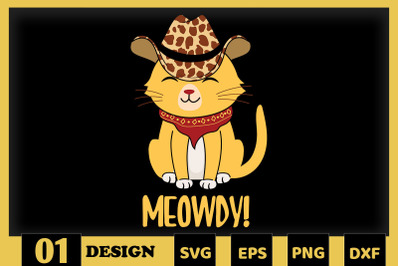 Meowdy Cute Cat Western Cat