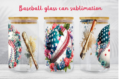 Baseball glass can wrap Sport libbey can sublimation png