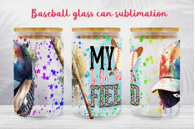 Baseball glass can wrap Sport libbey can sublimation png