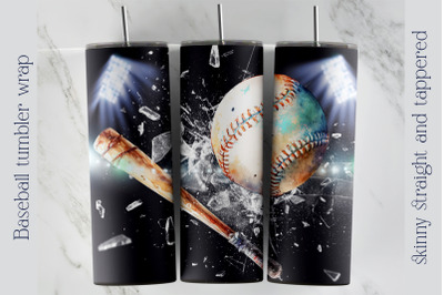 Baseball tumbler wrap Sport skinny tumbler sublimation png