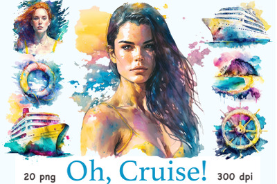 Cruise Clipart | Beach Illustration Bundle