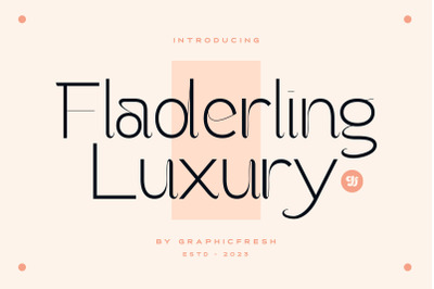 Fladerling - The Elegant Logo Font