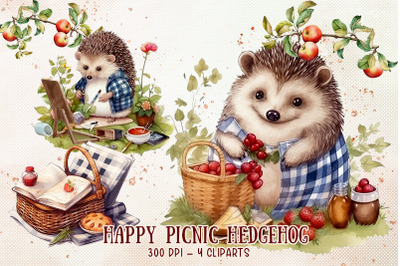 Happy Picnic Hedgehog Sublimation Set
