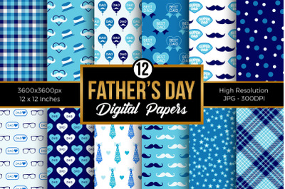 Father&#039;s Day Seamless Pattern Digital Papers