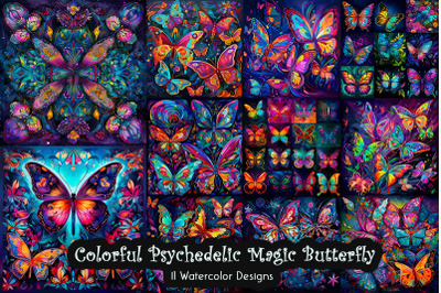 Colorful Psychedelic Magic Butterfly