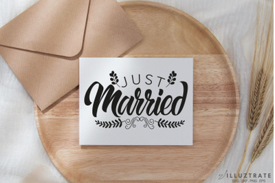 Just Married svg cut file - Wedding Sign SVG