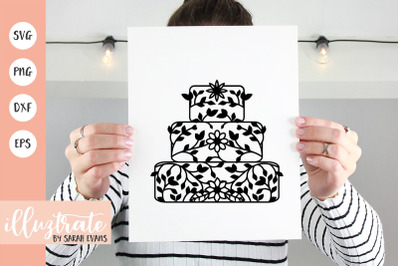 Wedding Cake SVG Cut File | Wedding SVG | Wedding Cut File