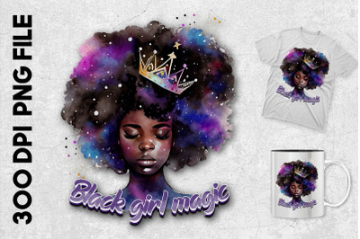 Black Girl Magic A Black Woman W Crown