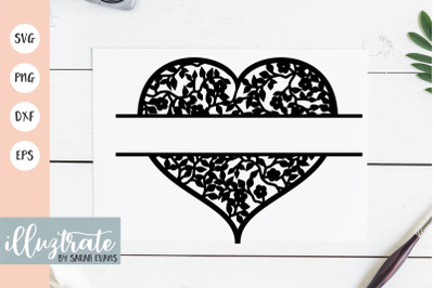 Heart Monogram SVG Cut File | Valentines SVG | Love SVG