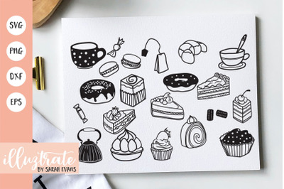 Tea and Cake SVG Cut Files Bundle | Craft Cut Files