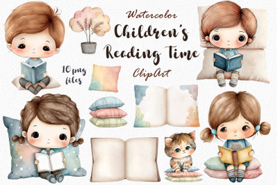 Children&#039;s Reading Time clipart
