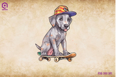 Great Dane Dog Skateboarding