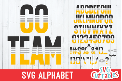 Go Team SVG Alphabet and Font