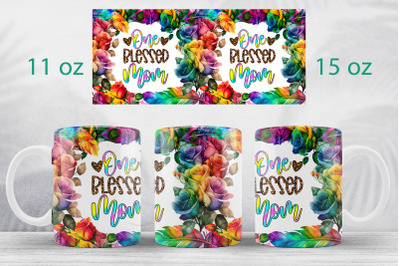 Mother day mug wrap design Mom mug sublimation Floral png