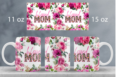 Mother day mug wrap design Mom mug sublimation Floral png