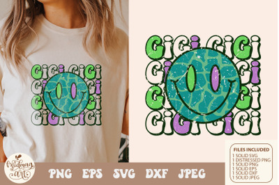 Retro gigi tortoise smiley face svg png sublimation