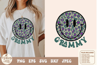 Retro grammy smiley face svg png sublimation, distressed png