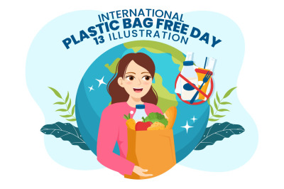 13 International Plastic Bag Free Day Illustration