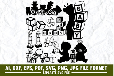 Toy Block, Baby - Human Age, Block Shape, Child, Alphabet, Toy, Text,
