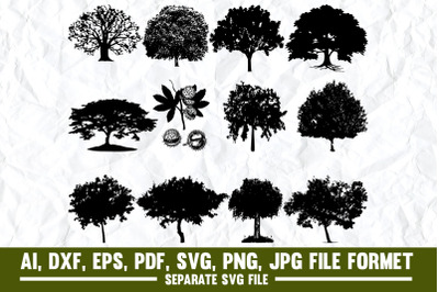 Chestnut Tree, Seed, Leaf, Tree, Fruit, Illustration, Art, Doodle, Nut