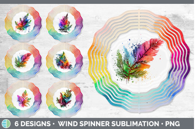 Rainbow Cedar Needles Wind Spinner | Sublimation Spinner Designs Bundl