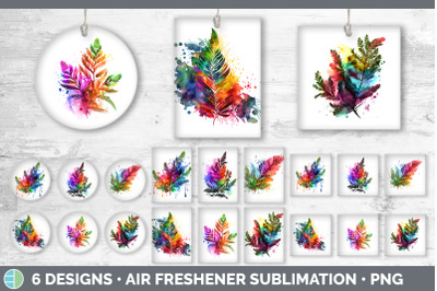 Rainbow Cedar Needles Air Freshener | Sublimation Car Freshener Design