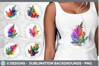 Rainbow Cedar Needles Grunge Background | Sublimation Distressed Backs
