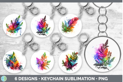 Rainbow Cedar Needles Keychain | Sublimation Keyring Designs Bundle