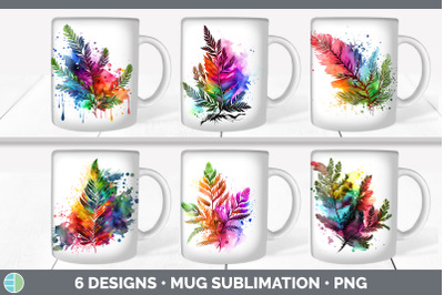 Rainbow Cedar Needles Mug Wrap | Sublimation Coffee Cup Designs Bundle