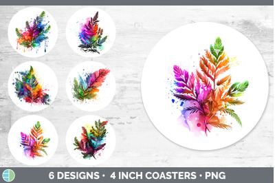 Rainbow Cedar Needles Round Coaster | Sublimation Coaster Designs Bund