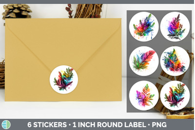 Rainbow Cedar Needles Stickers | Round Labels Designs Bundle