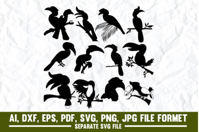 Hornbill, Flying, Vector, Logo, Toucan, Abstract, Animal, Animal Body